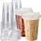 20 oz Clear Plastic Cups with Strawless Sip Lids,25 Sets Disposable Iced Coffee Cups with Lids,Disposable Clear Plastic Cups with Lids for Iced Coffee,Smoothie,Cold Drinks for Party